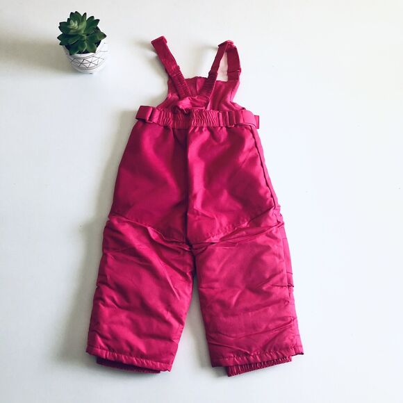 NWT Cat & Jack Baby Size 18 Months Heavyweight Snow Bibs Overalls Pink - Picture 10 of 11